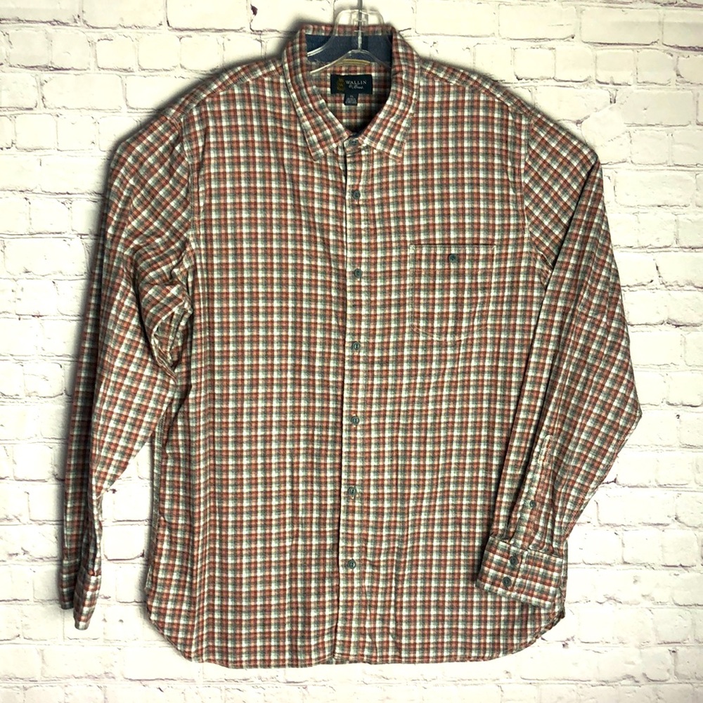 Wallin & Bros. Men's Plaid Button-Down Shirt. Sz.L
